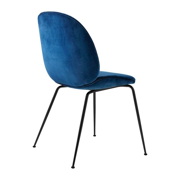 Polsterstuhl Beetle mit konischer Grundform, GamFratesi 2013, Schwarz/Samt-product