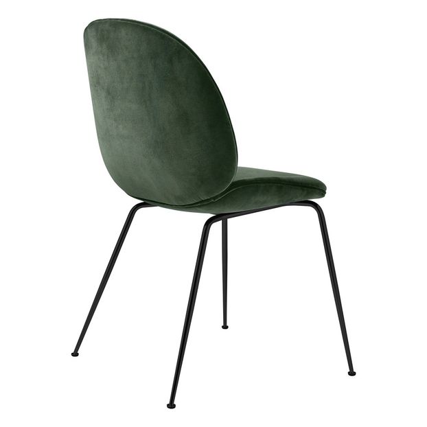 Chaise Beetle rembourrée base Conic, GamFratesi 2013, Noir/Velours-product