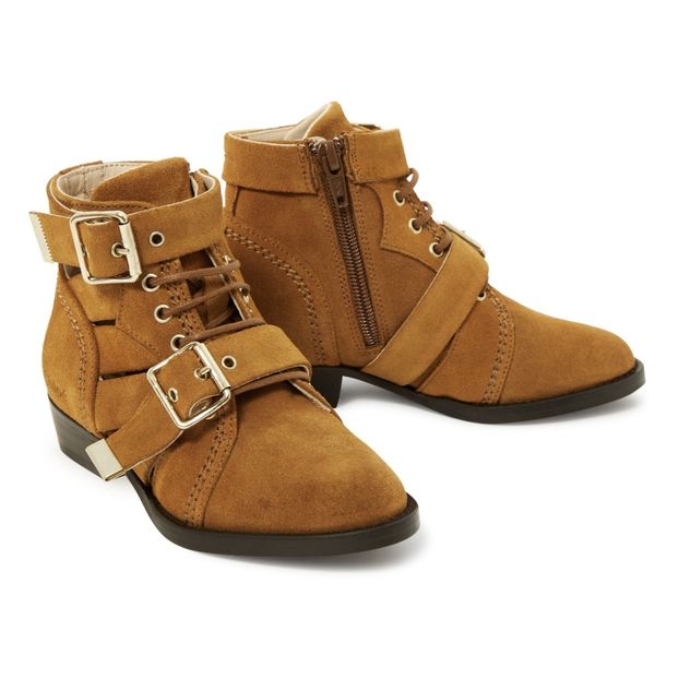 Striped Suede Boots -product
