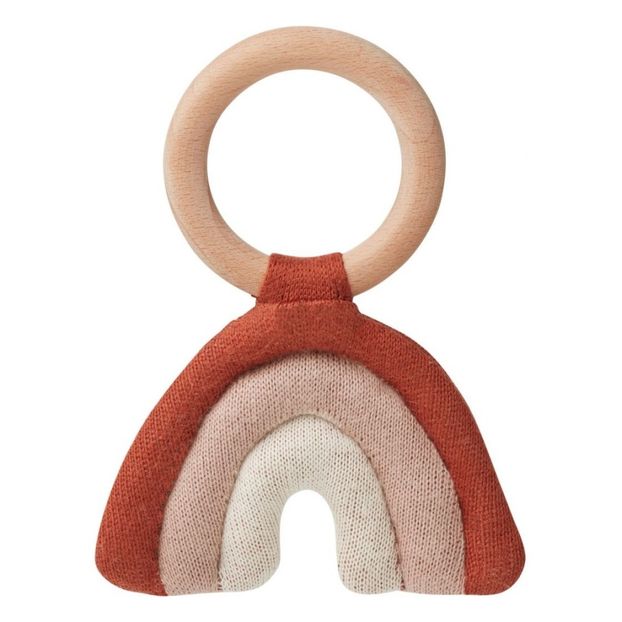 Aria organic cotton rainbow rattle-product