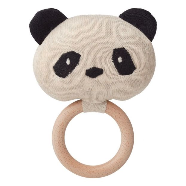 Hochet Panda Aria en coton bio-product