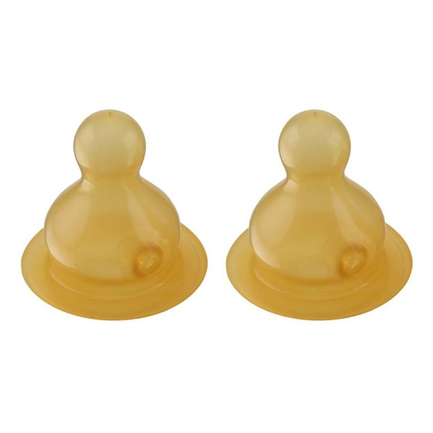 Natural Rubber Baby Bottle Teat - Medium Flow - Set of 2 -product