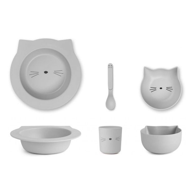 Set vaisselle en Bambou Chat - Set de 4-product