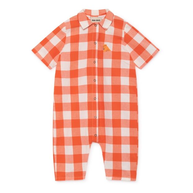 Checkered organic cotton romper-product