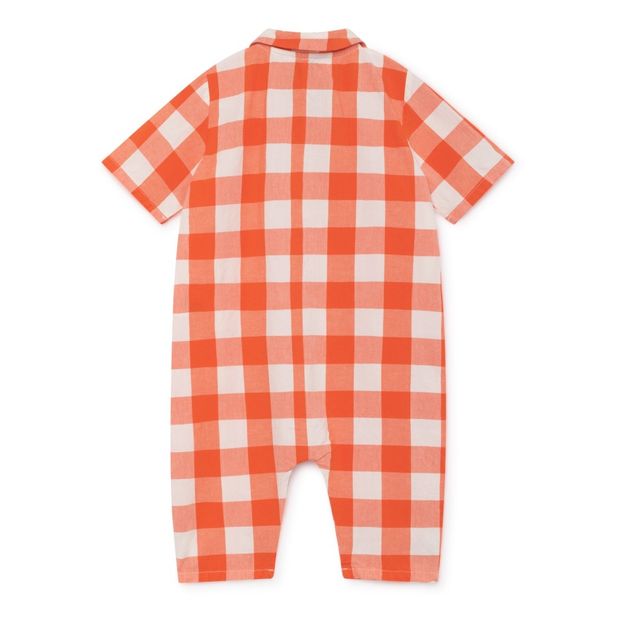 Checkered organic cotton romper-product