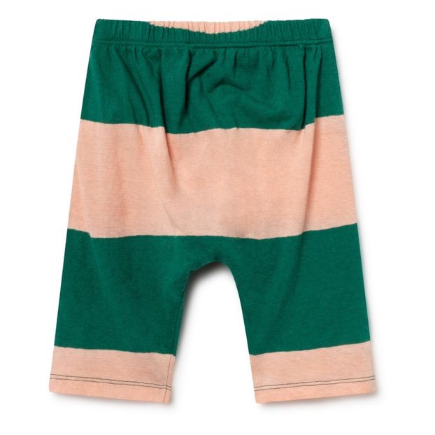 Striped cotton and linen baby trousers-product