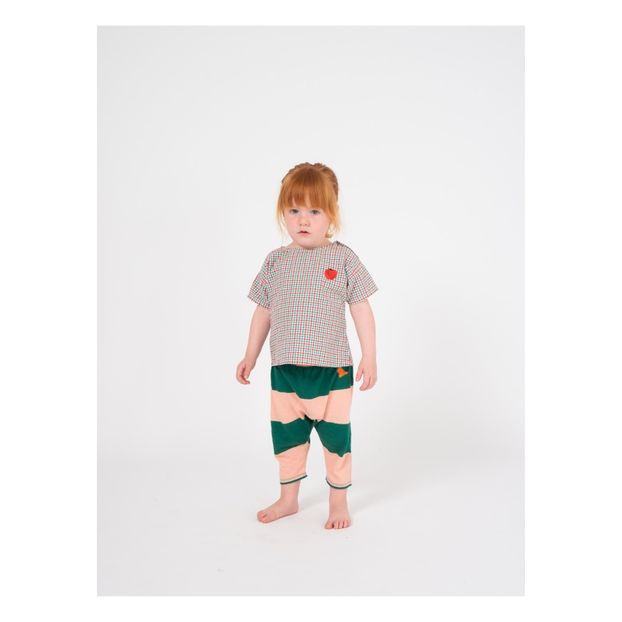 Striped cotton and linen baby trousers-product
