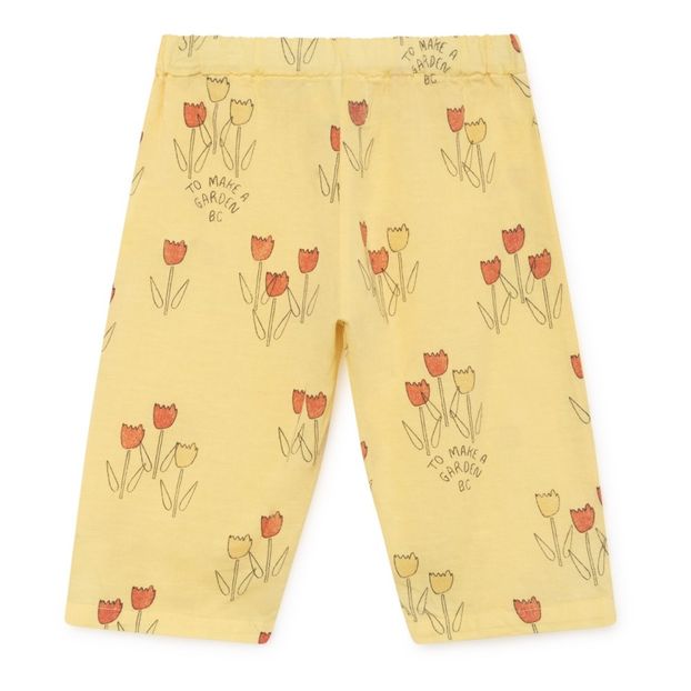 Pantalón Recto Algodón Lino Tulipanes-product