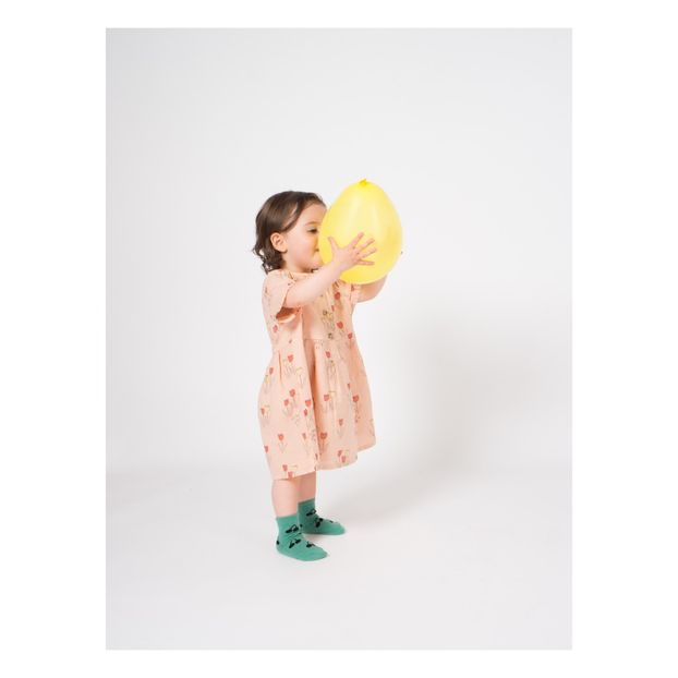 Tulips cottton and linen dress -product