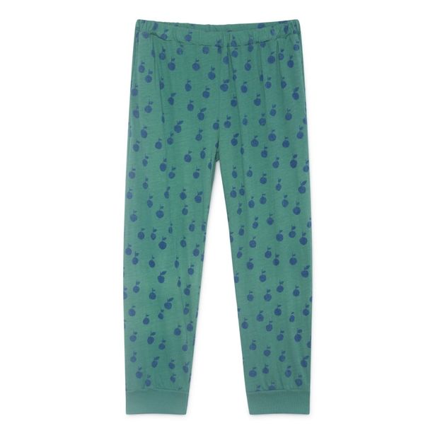 Peach printed cotton and linen jogging bottoms -product