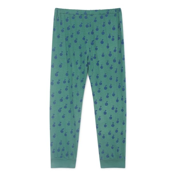 Peach printed cotton and linen jogging bottoms -product