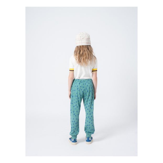 Peach printed cotton and linen jogging bottoms -product