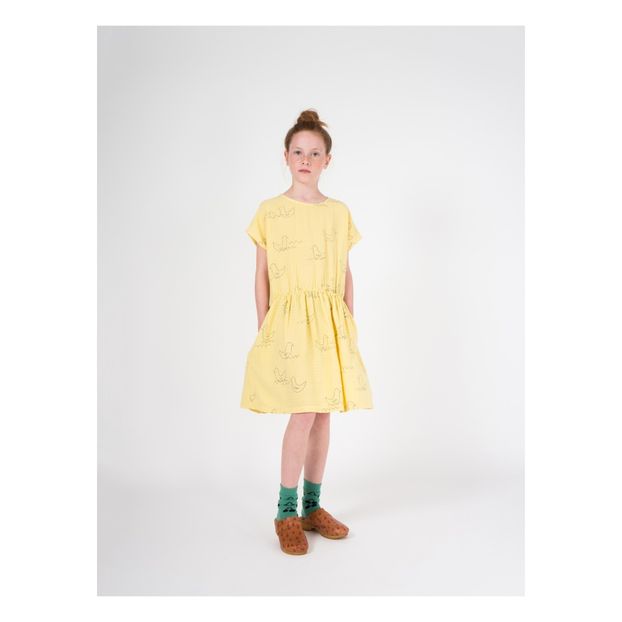 Cotton and linen waffled dress-product