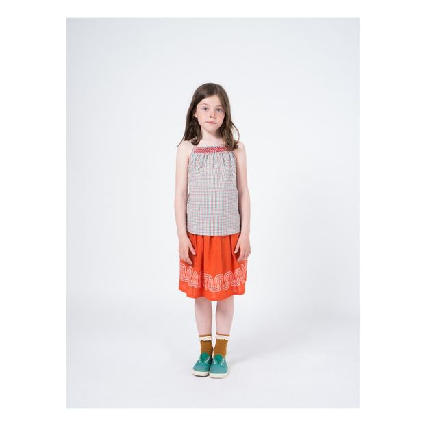 Cotton and linen mini skirt -product