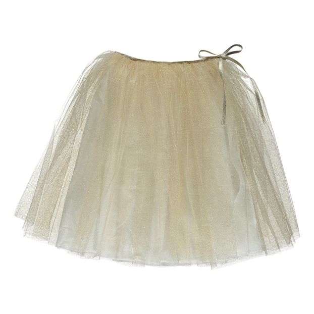 Tutu long doublé coton et tulle paillettes or-product