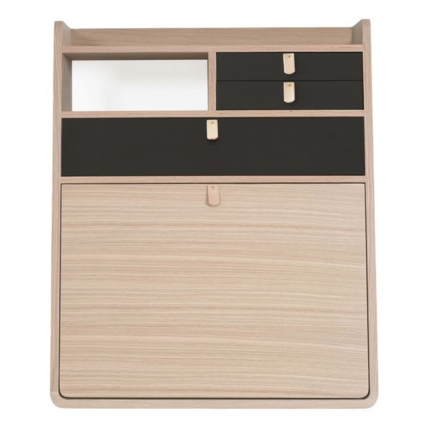 Bureau mural Gaston en chêne 60 cm, Florence Watine - Gris ardoise-product