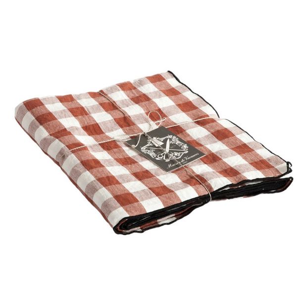 Nappe rectangulaire Bourdon noir toile mimi vichy-product