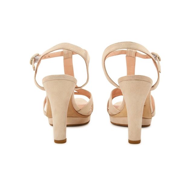 Sandalias con tacón cabra terciopelo Bikini-product