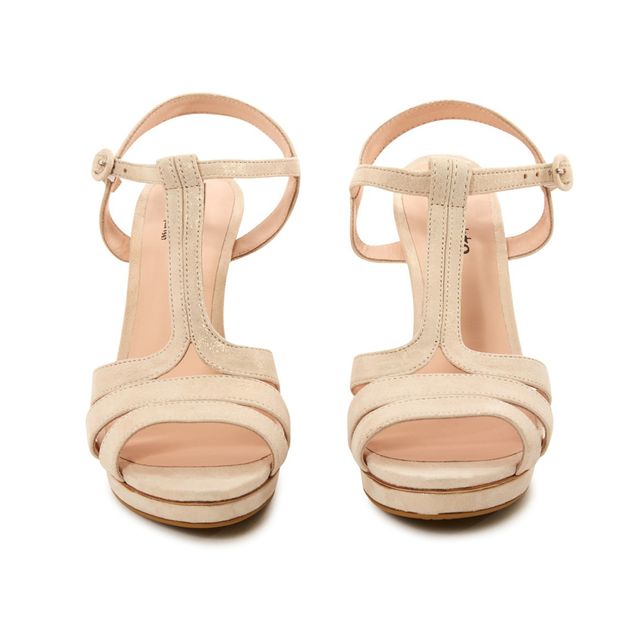 Sandalias con tacón cabra terciopelo Bikini-product