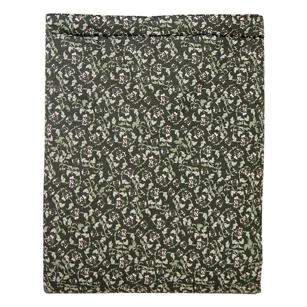 Plaid en percale de coton Floral Moss-product