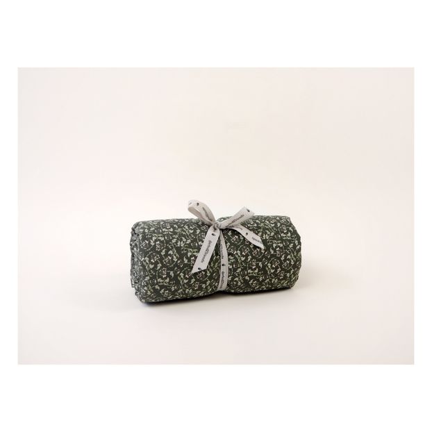 Plaid en percale de coton Floral Moss-product