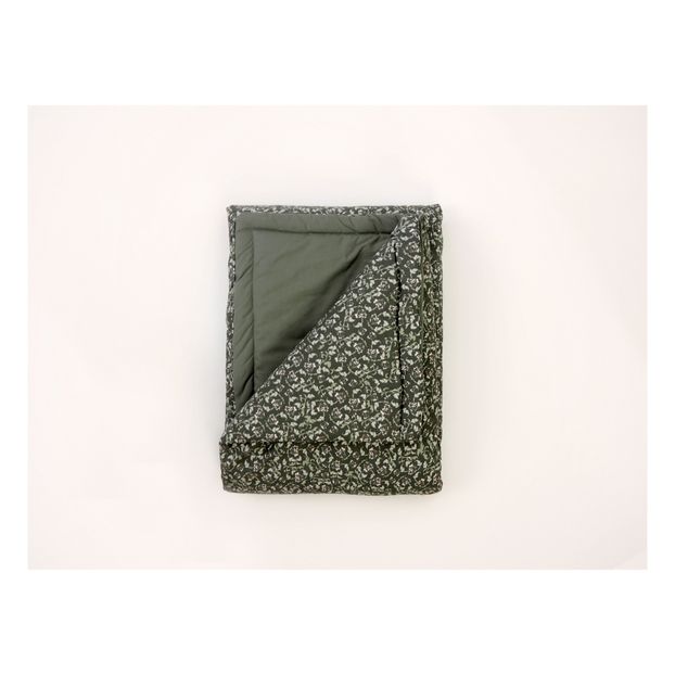 Plaid en percale de coton Floral Moss-product