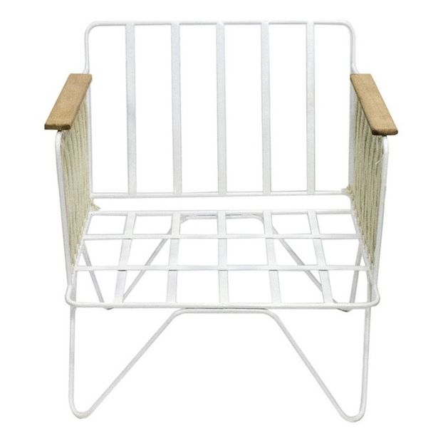 Fauteuil Croisette blanc epoxy, velours-product