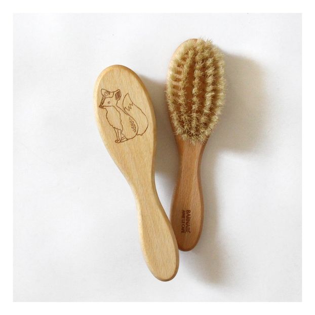 Brosse à cheveux en hêtre et poils de soie renard-product