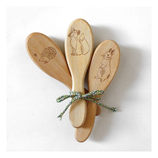 Brosse à cheveux en hêtre et poils de soie renard-product