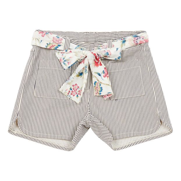 Belted striped shorts-product