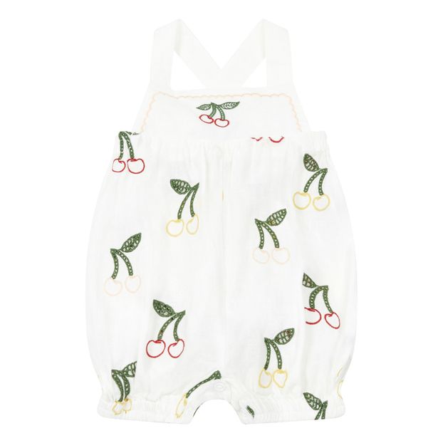 Barboteuse Lin et Coton Cerises-product