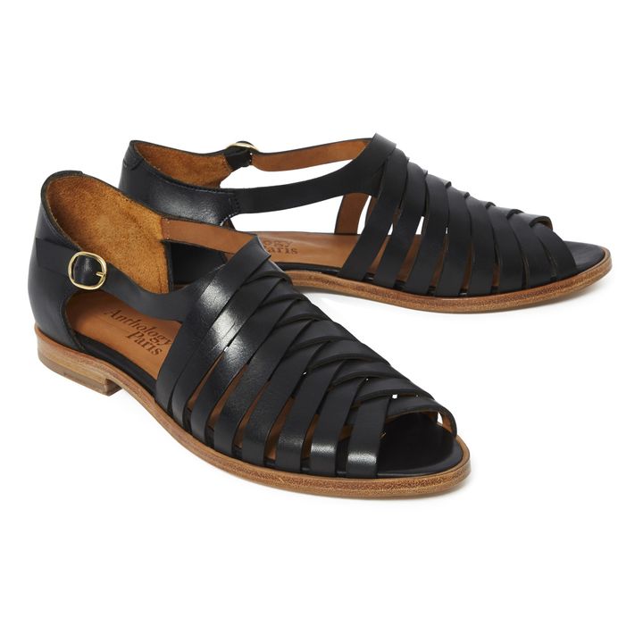 Ledersandalen Kuala | Schwarz- Produktbild Nr. 1