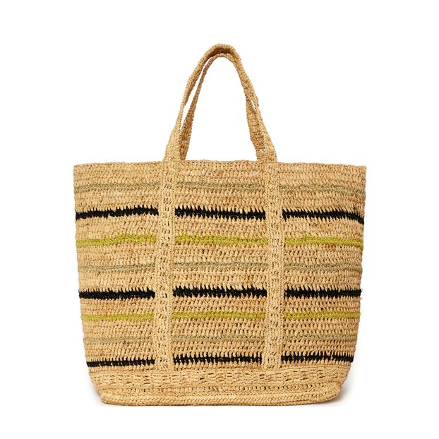 Bolso Cabas Grande de Rayas Raphia-product