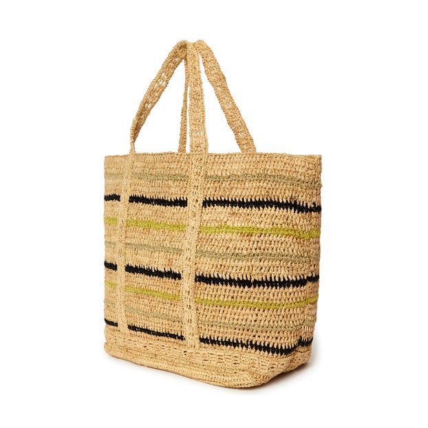 Bolso Cabas Grande de Rayas Raphia-product