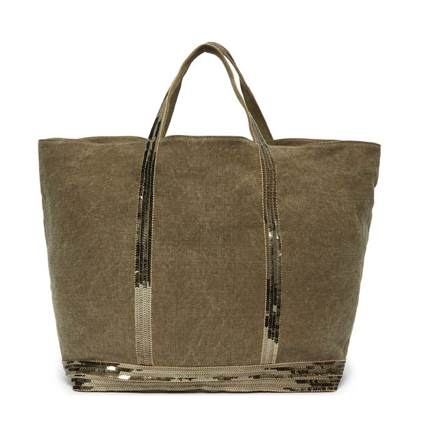 Large Linen and Sequinned Tote Bag-product