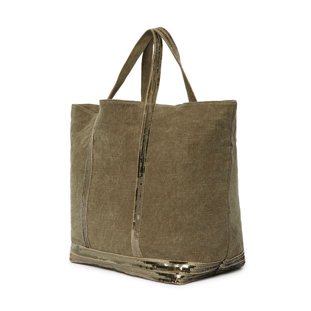 Large Linen and Sequinned Tote Bag-product