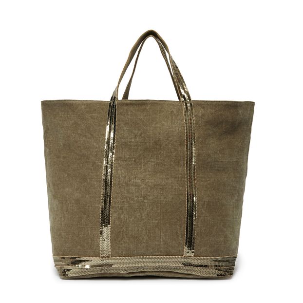 Large Linen and Sequinned Tote Bag-product