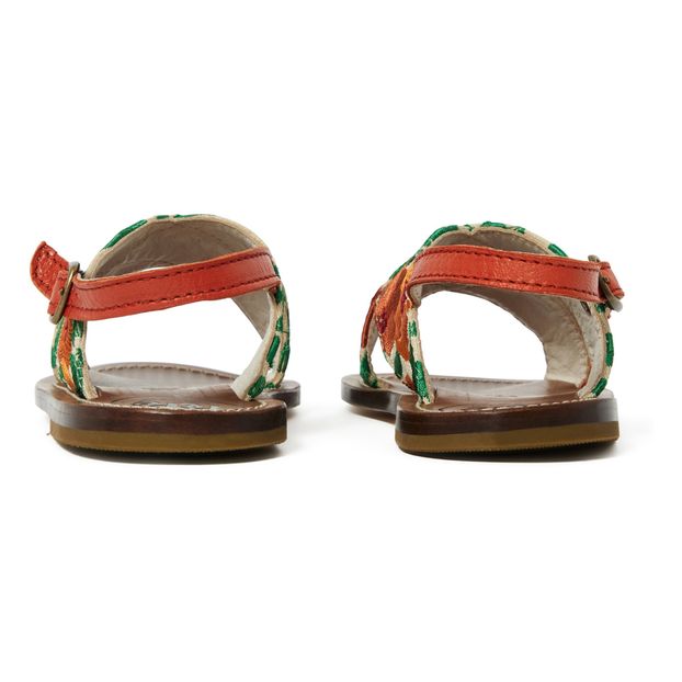 Embroidered crossover sandals-product