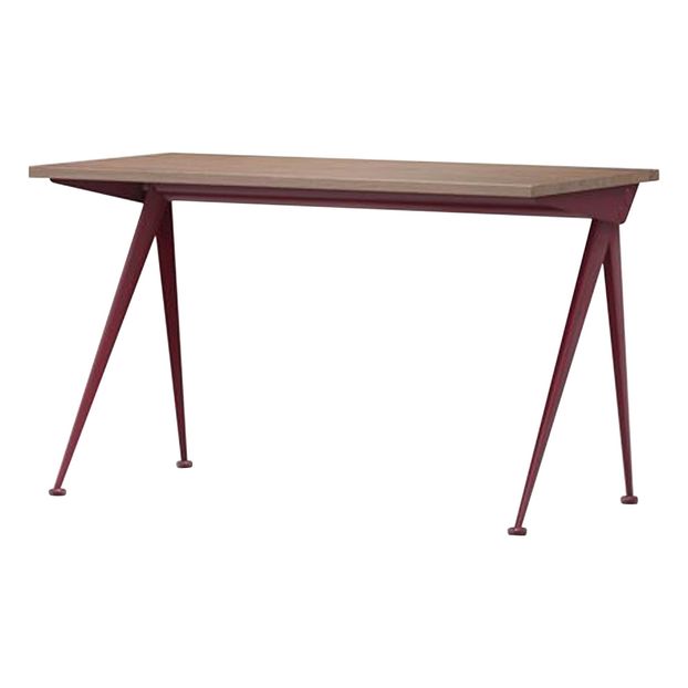 Bureau Compas Direction - piètement Rouge Japonais - Jean Prouvé-product