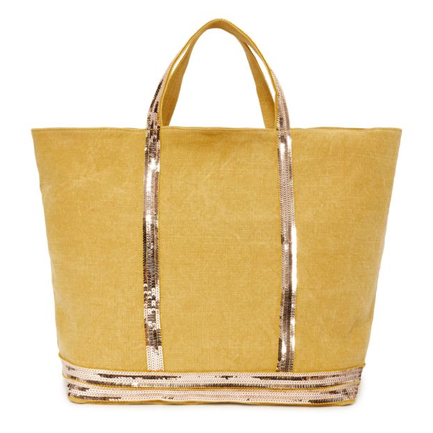 Large Linen and Sequinned Tote Bag-product