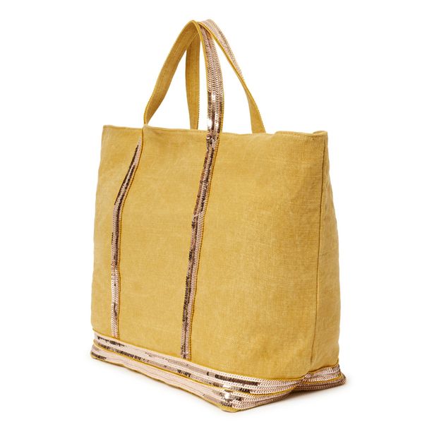 Large Linen and Sequinned Tote Bag-product
