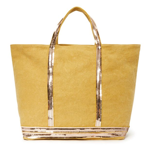 Large Linen and Sequinned Tote Bag-product