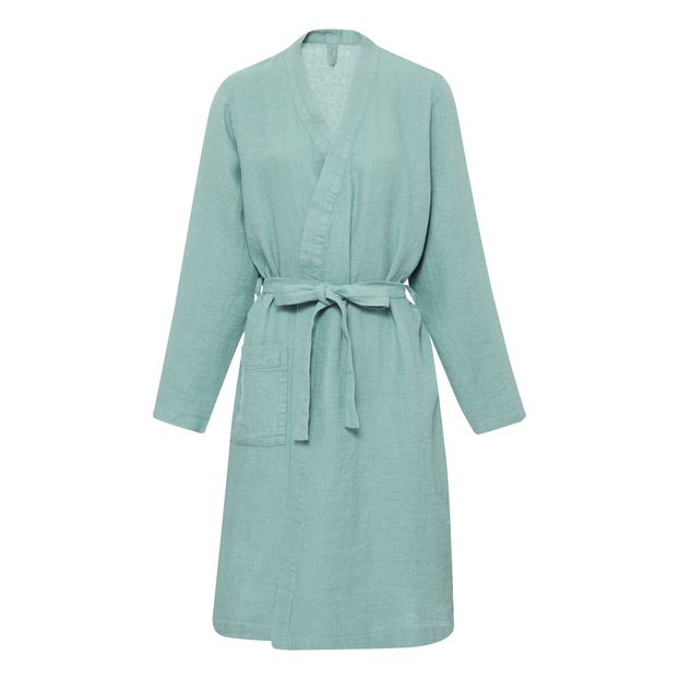 Peignoir en Lin lavé nid d'abeille-product