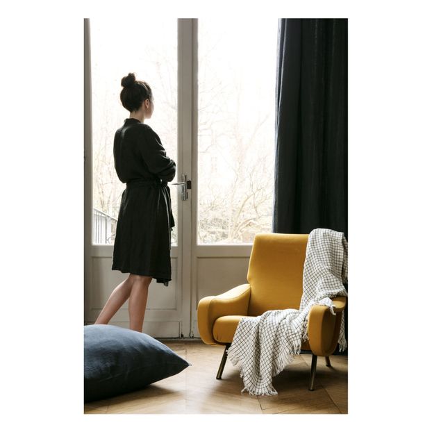 Peignoir en Lin lavé nid d'abeille-product