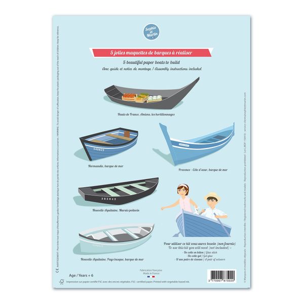 Maquette en papier - Les barques de France-product