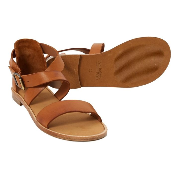 Sandalias Cuero Sauvage Bento Camel- Imagen del producto n°2