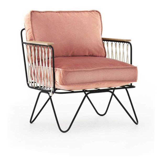 Fauteuil Croisette noir epoxy, velours-product