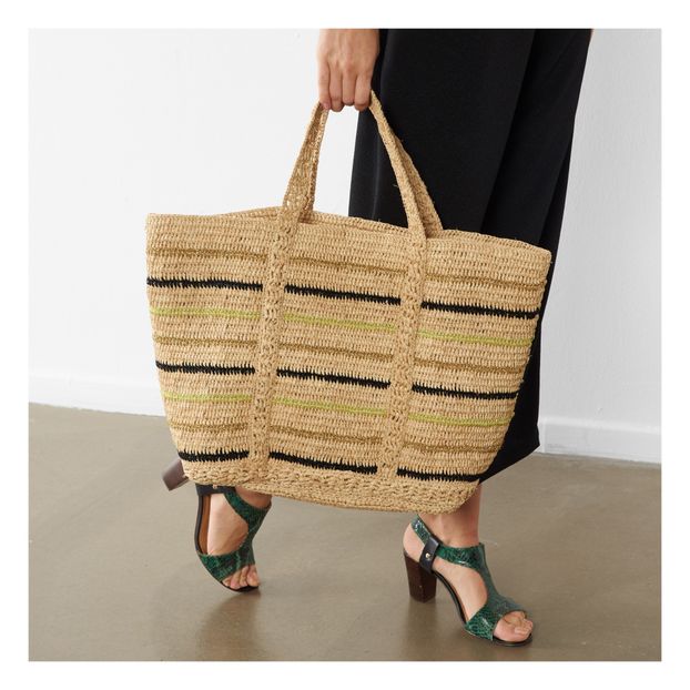 Bolso Cabas Grande de Rayas Raphia-product