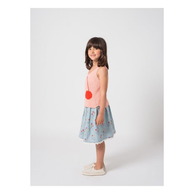Cotton and linen mini skirt -product