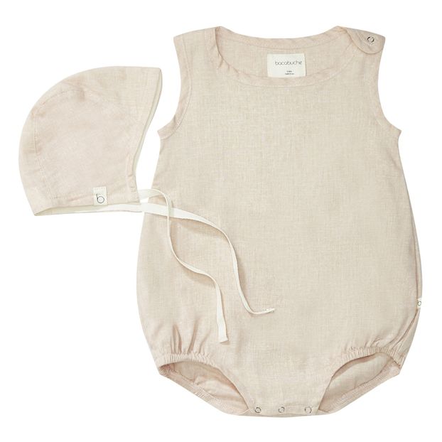 Barboteuse et Bonnet Lin-product